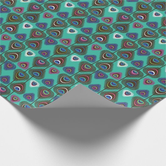 schattig pekelvederpatroon cadeaupapier (Hoek)