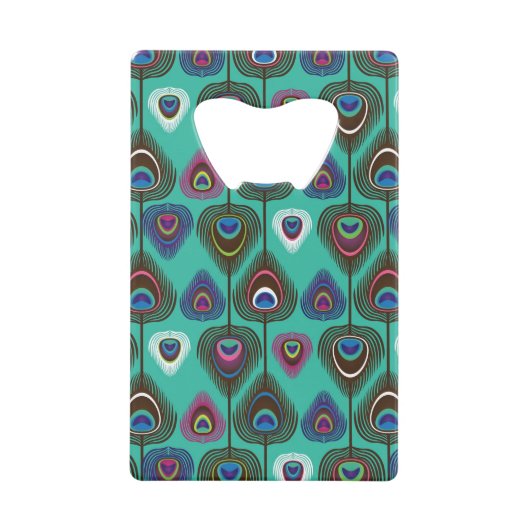 schattig pekelvederpatroon creditkaart flessenopener (Voorkant)