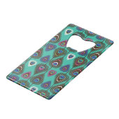 schattig pekelvederpatroon creditkaart flessenopener (Achterkant Gekanteld)