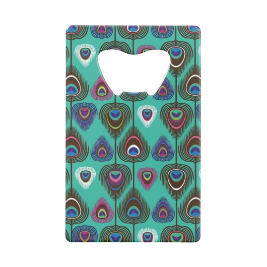 schattig pekelvederpatroon creditkaart flessenopener (Achterkant)