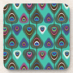 schattig pekelvederpatroon drankjes onderzetter