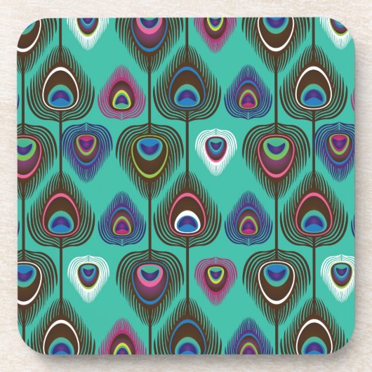 schattig pekelvederpatroon drankjes onderzetter (Voorkant)