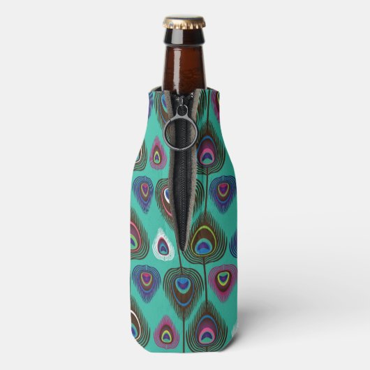 schattig pekelvederpatroon flesjeskoeler (Fles Achterkant)