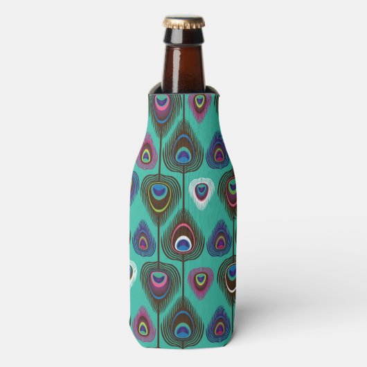 schattig pekelvederpatroon flesjeskoeler (Fles Voorkant)