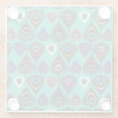 schattig pekelvederpatroon glazen onderzetter (Achterkant)