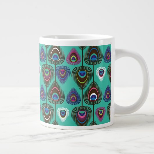 schattig pekelvederpatroon grote koffiekop (Rechts)