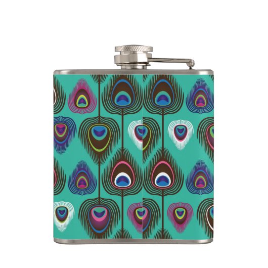 schattig pekelvederpatroon heupfles (Achterkant)