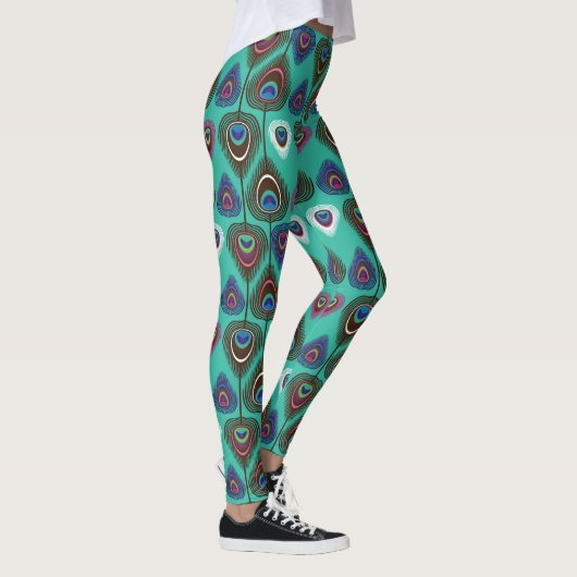 schattig pekelvederpatroon leggings (Rechts)