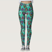 schattig pekelvederpatroon leggings (Voorkant)