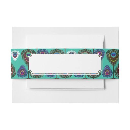 schattig pekelvederpatroon uitnodigingen wikkel (Voorkant Voorbeeld)