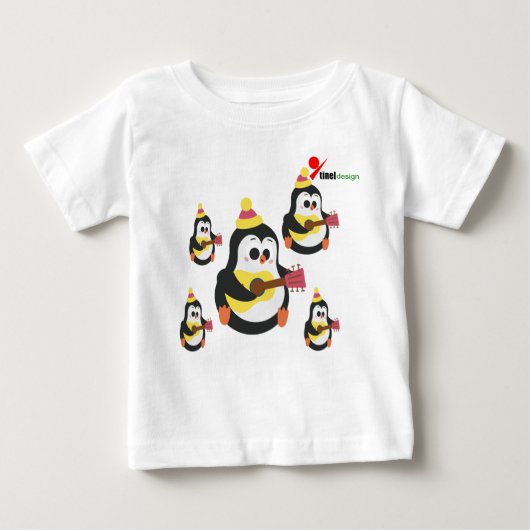 Schattig Penguin Baby T-shirt (Voorkant)
