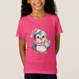 🐧 Schattig Penguin Christmas Shirt voor meisjes