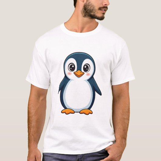 Schattig Penguin Love T-Shirt – Een lief en speels (Voorkant)
