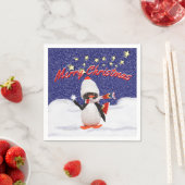 Schattig Penguin Ornament Kerstparadijs Servetten (Insitu)