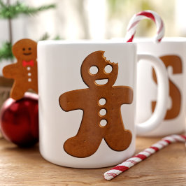 Schattig peperkoek man koekje monogram kerst grote koffiekop