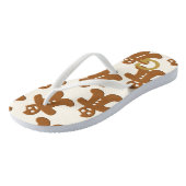 Schattig peperkoek man koekjespatroon feestelijk teenslippers (Schuin)