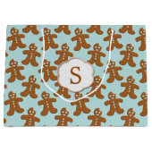 Schattig peperkoek man patroon kerst vakantie groot cadeauzakje (Voorkant)