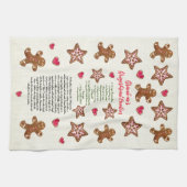 Schattig peperkoek Oma's Christmas Cookie Recept Theedoek (Horizontaal)