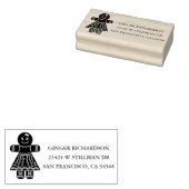 Schattig peperkoekmeisje rubberstempel (Gestempeld)