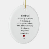 schattig persoonlijk bedankt liefde  keramisch ornament (Rechts)