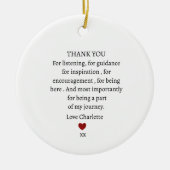 schattig persoonlijk bedankt liefde keramisch ornament (Voorkant)
