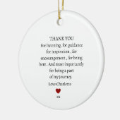 schattig persoonlijk bedankt liefde  keramisch ornament (Links)