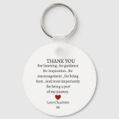 schattig persoonlijk bedankt liefde sleutelhanger (Voorkant)