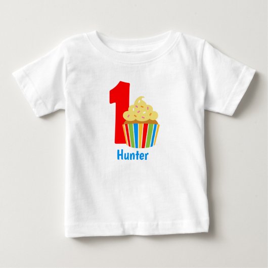 schattig persoonlijk eerste verjaardag T-shirt cup (Voorkant)