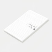 Schattig Persoonlijk Gelinieerd Eenvoudig Modern W Post-it® Notes (Schuin)
