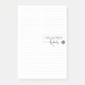 Schattig Persoonlijk Gelinieerd Eenvoudig Modern W Post-it® Notes (Voorkant)