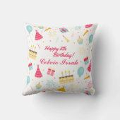 Schattig Persoonlijk Happy Birthday Sierkussen (Achterkant)