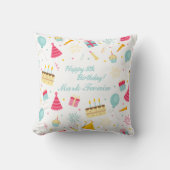 Schattig Persoonlijk Happy Birthday Sierkussen (Voorkant)