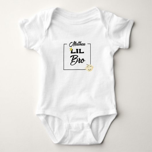 Schattig Persoonlijk Lieve baby Broer Romper (Voorkant)