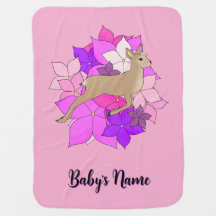 Schattig Persoonlijk Ree en Bloemen Roze
