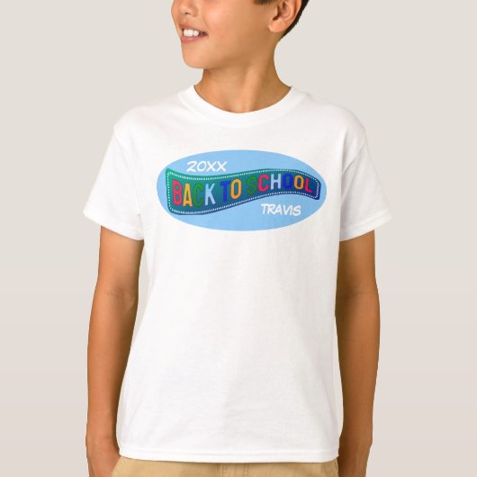 Schattig Persoonlijk Terug naar School T-shirt (Voorkant)