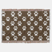 Schattig Pet Paws Print Patroon Deken (Voorkant)