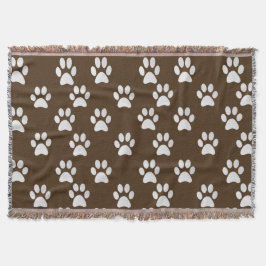 Schattig Pet Paws Print Patroon Deken