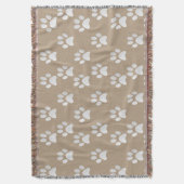 Schattig Pet Paws Print Patroon Deken (Voorkant Verticaal)