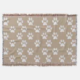 Schattig Pet Paws Print Patroon Deken