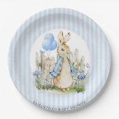 Schattig Peter Rabbit Baby shower Boy Papieren Bordje (Voorkant)