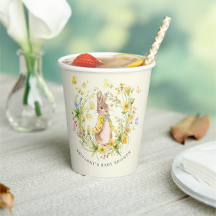 Schattig Peter Rabbit Wildflower Baby shower Papieren Bekers