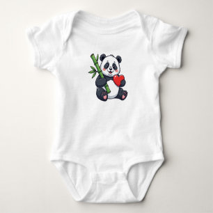 Schattig Peuter Panda Ontwerp – Aardige Panda Illu Romper