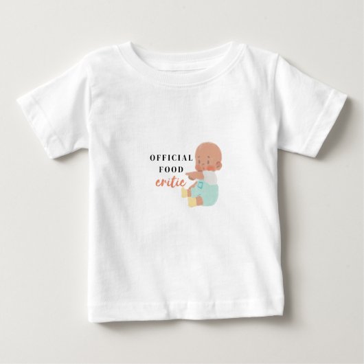 Schattig peuter T-shirt"Officiële voedselcriticus: (Voorkant)