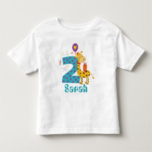 Schattig Peuter Verjaardag #2 Meisjes T-shirt (Voorkant)
