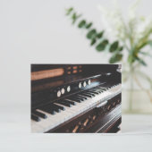 Schattig piano ontwerp briefkaart (Staand voorkant)