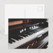 Schattig piano ontwerp briefkaart (Voorkant / Achterkant)