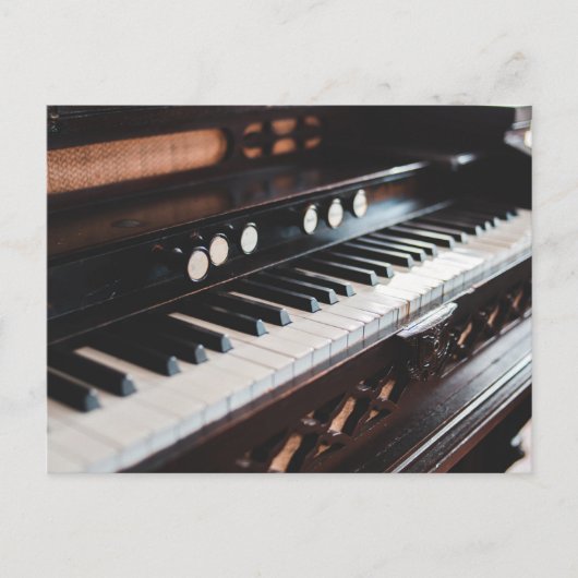 Schattig piano ontwerp briefkaart (Voorkant)
