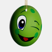 Schattig Pickleball Emoticon Keramisch Ornament (Rechts)