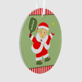 Schattig Pickleball Kerst Cadeau Ornament (voorkant)