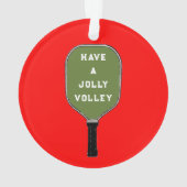Schattig Pickleball Kerst Cadeau Ornament (achterkant)